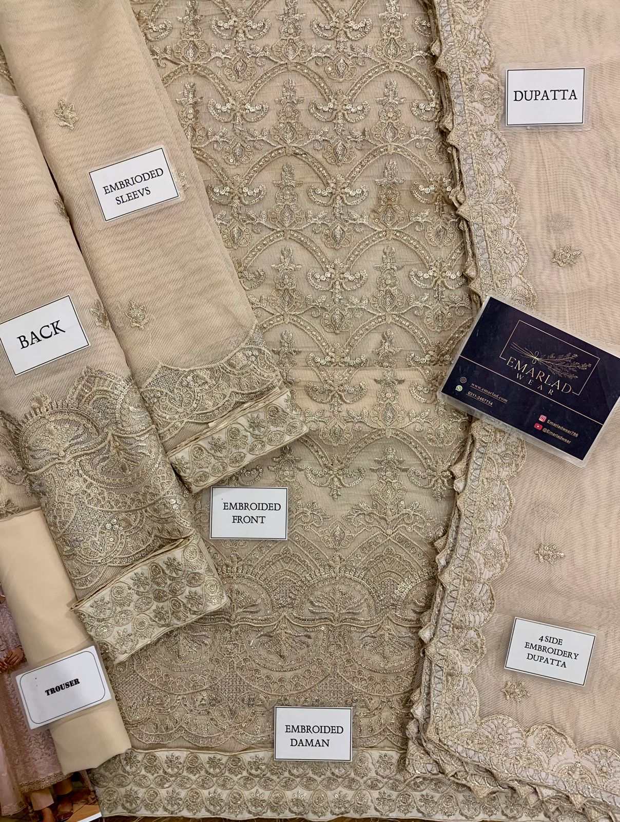 Asim Jofa Embroidered Cotton Suits 3 Piece Luxury Festive Collection