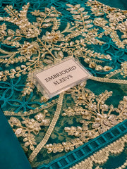 Maria B Green Wedding Collection Hand Work Organza Dress