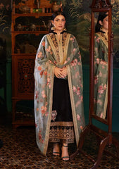 Zainab Chottani Embroidery Velvet Black Formal Collection