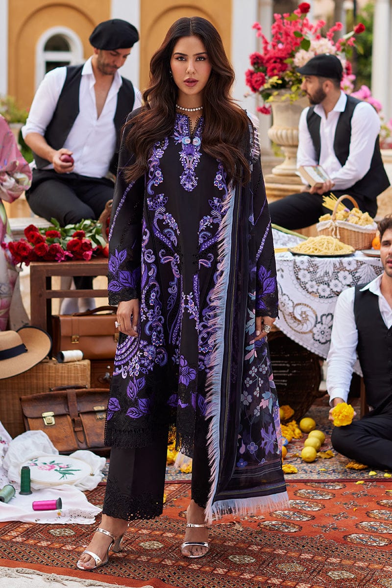 MUSHQ PURPLE LUXURY LAWN EMBROIDERY DRESS CHIKANKARI – Emarlad Wear