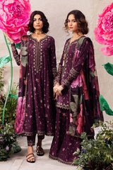 Iznik Magenta Full Suit Print New Arrival Embroidery Dress