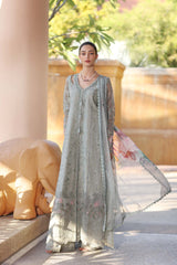 Noor By Sadia Asad | Grey - Cotton Chikankari Collection
