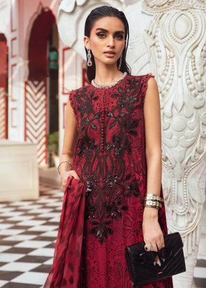 Maria B MPT-2702-A-25 | Red  Silk Collection