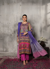Haris Shakeel | Multi Color - 3 Piece Digital Printed Silk Collection