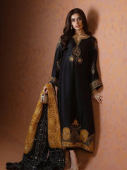 Emarladwear Exclusive design | Black & Musturd - Lava Silk Collection