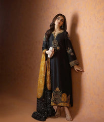 Emarladwear Exclusive design | Black & Musturd - Lava Silk Collection